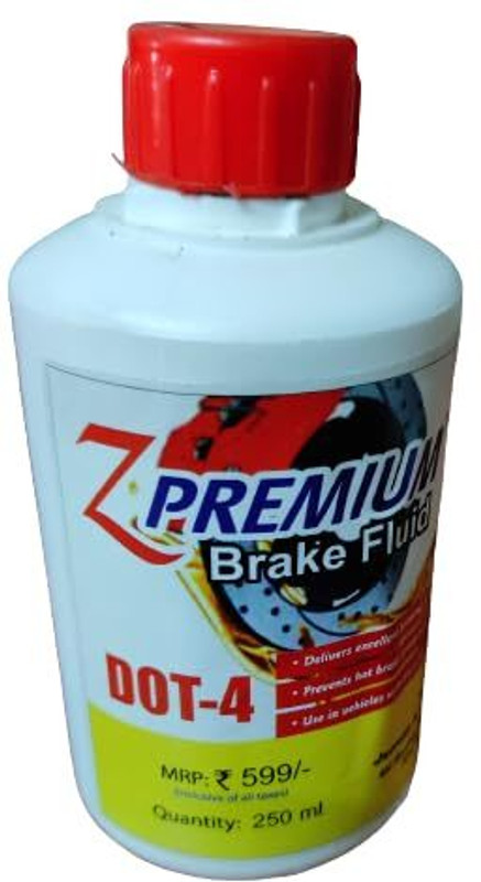 Z Premium Brake Fluid DOT 4 for Cars & Two Wheelers | High Temperature Resistance | Smooth, Safe & Reliable Braking Performance Brake Oil(250 ml, Pack of 1)