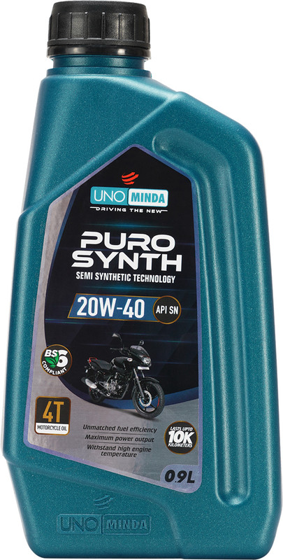 UNO MINDA Purosynth Mco 20W-40 Sn Jaso Ma2 0.9L (LO-2003SN) For All Bikes LO-2003SN Full-Synthetic Engine Oil(0.9 L)