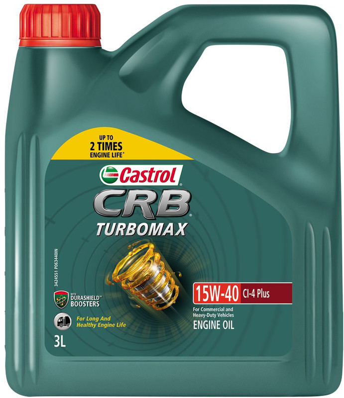 Castrol CRB TURBOMAX 15W-40 CI-4 Plus Multi-Grade Engine Oil(3 L, Pack of 1)