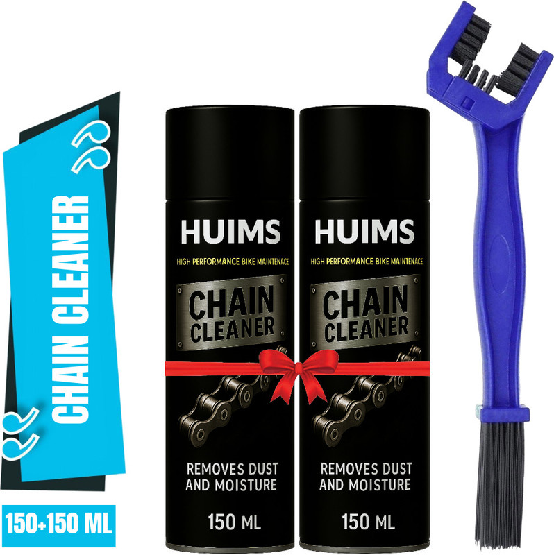 Huims Motorcycle Chain Cleaner Spray With Cleaning Brush pack of 3 Bike Chain Cleaner Spray for Motorbike Chain Oil(300 ml, Pack of 1)