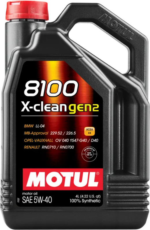 MOTUL 8100 X-Cleangen2 5W40 Engine Oil For Cars Full-Synthetic Engine Oil(4 L)