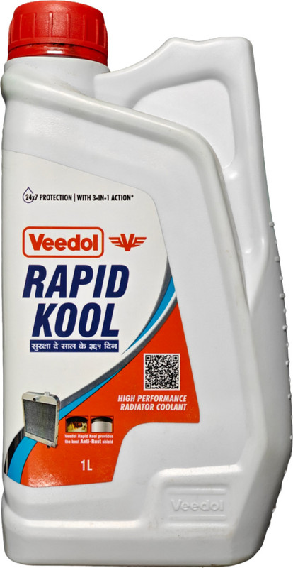 Veedol Rapid Kool Green Radiator Coolant 1L | 3-in-1 Protection | Ready to Use Coolant Green(1 L, Pack of 1)