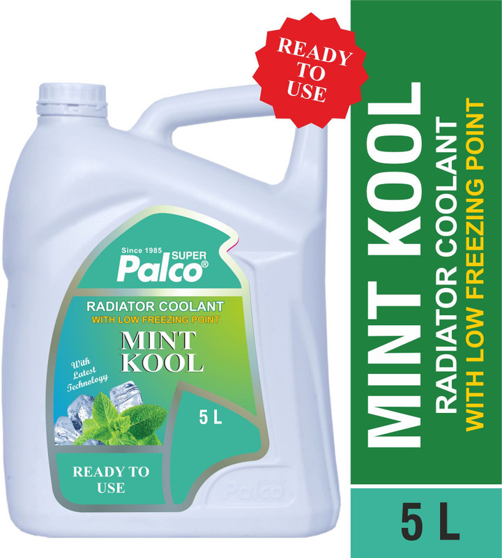 PL SUPER PALCO MINT KOOL Radiator Coolant 5 Litre Ethylene Glycol Based Coolant for Diesel Petrol Engine Cars Excellent Cooling Properties Non Corrosive Low Freezing Point Coolant(5 L, Pack of 1)