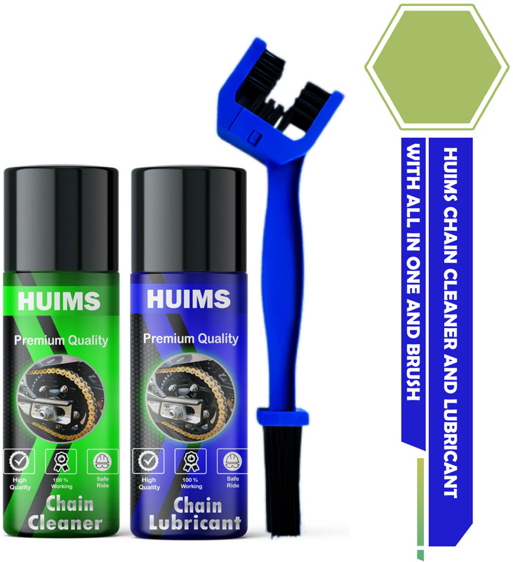 Huims Best Chain Lubricant or Cleaner brush,spary. Chain Cleaner Shines & Protects Chain Oil ((150X2)ml Each) Chain Oil(300 ml, Pack of 2)