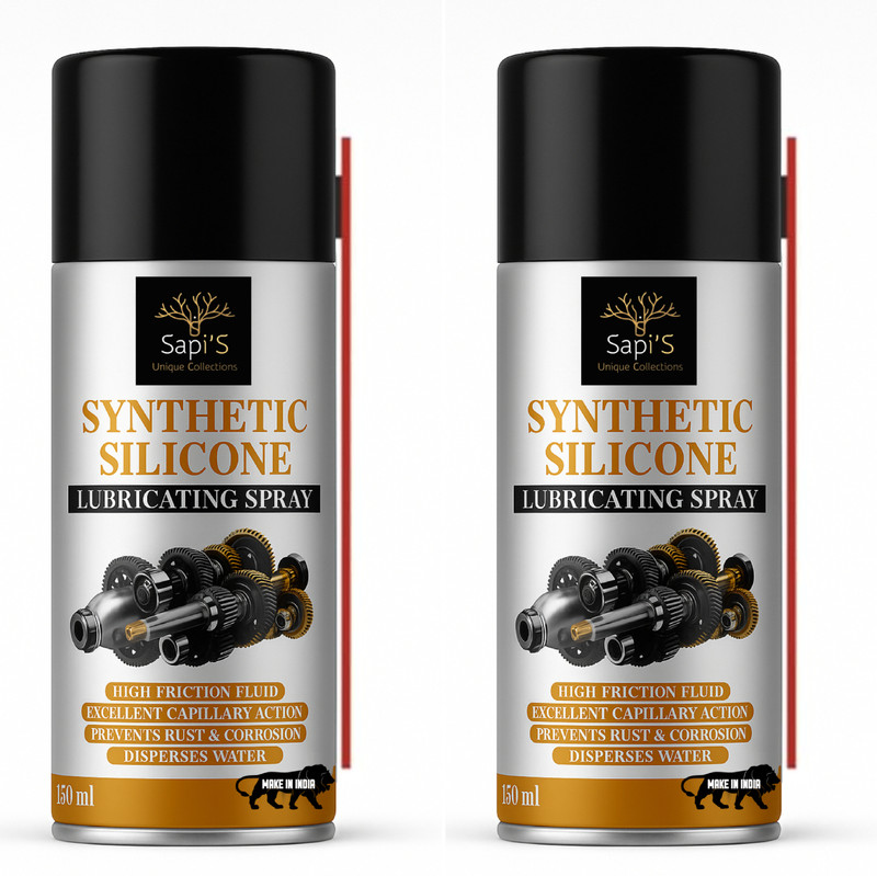 SAPI'S Synthetic Silicone Lubricating Spray 150ml Synthetic Silicone Lubricating Spray Chain Oil(301 ml, Pack of 2)