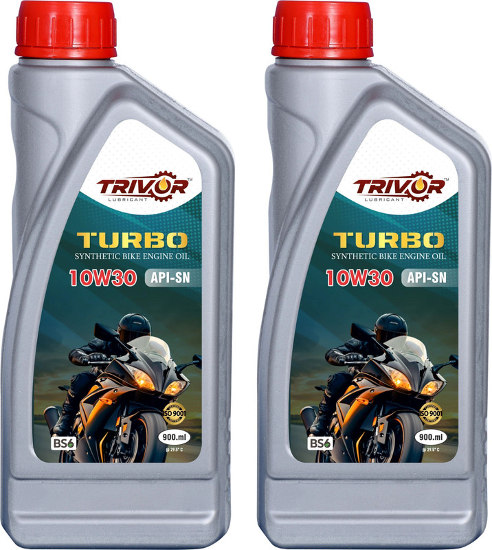 trivor TURBO 10W30 900ML P2 TURBO 10W30 APS-SN 900ML High Performance Synthetic bike Engine Oil High Performance Engine Oil(900 ml, Pack of 2)
