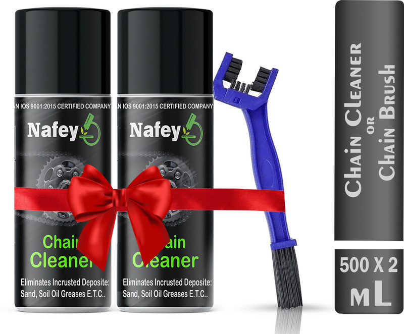 NAFEY Chain Cleaner With Brush Bike Chain Clean Motorcycle and Bicycle Chain Clean With Brush Best Quality Chain Oil(1000 ml, Pack of 2)