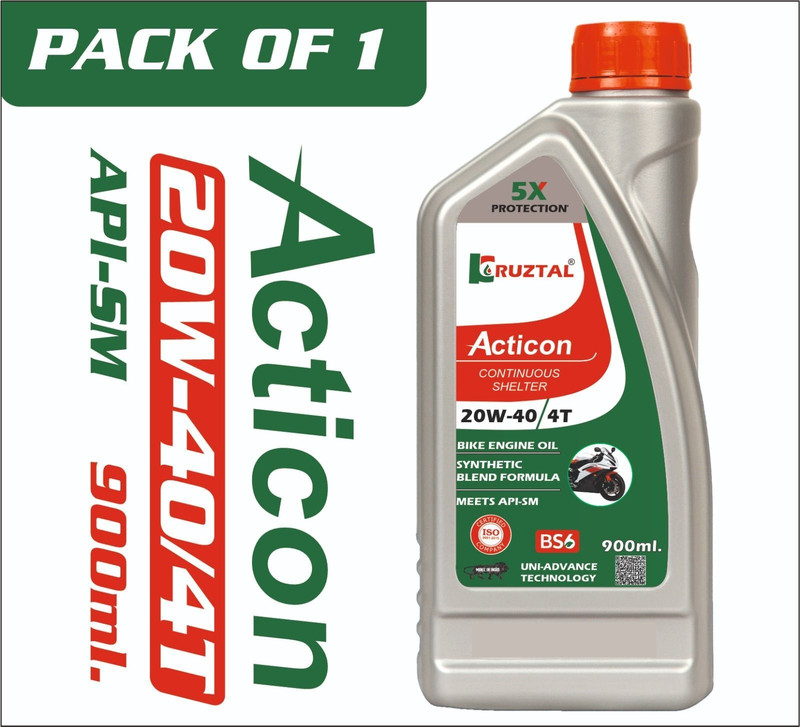 IKRUZTAL ACTICON 20W-40 API-SM 900ML P1 High Performance Engine Oil(900 ml, Pack of 1)