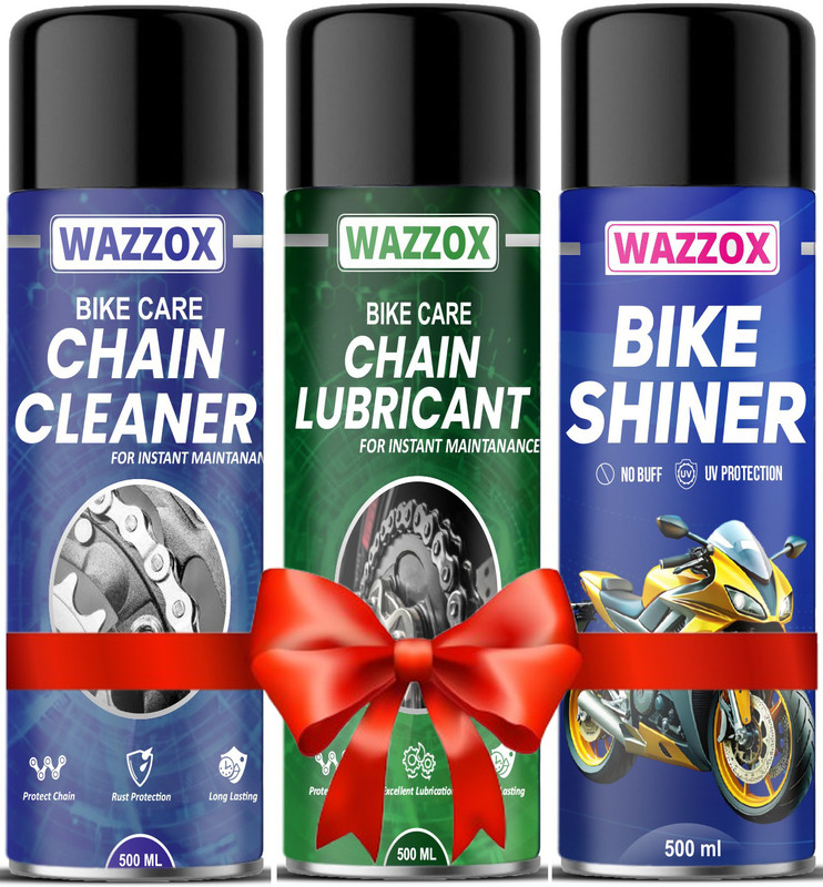 WAZZOX New Chain Cleaner, Chain Lubricant, Car & Bike Foaming Shiner Spray protection Prevent Cleaning Shines & Protects Chain Oil(1500 ml, Pack of 3)