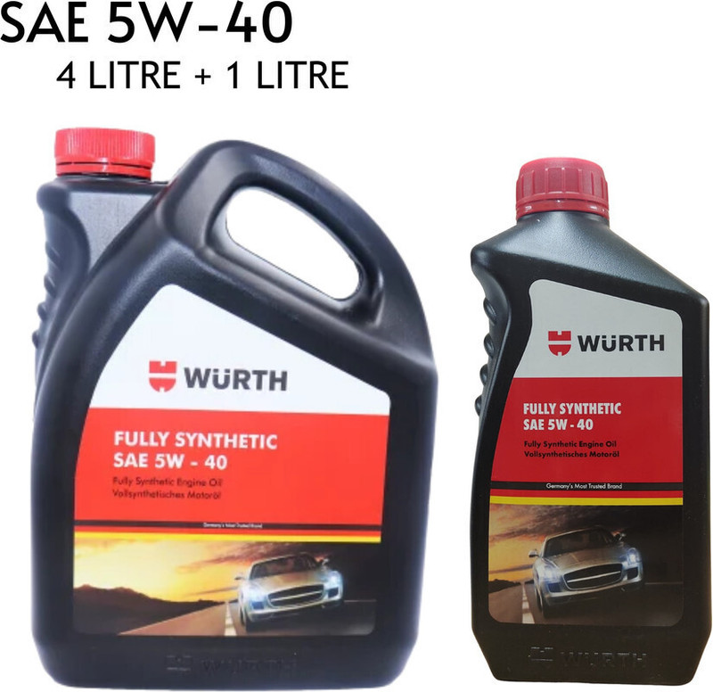 Wurth W-SAE 5W-40 4 L & 5W-40 1 L_nx Full-Synthetic Engine Oil(5 L)