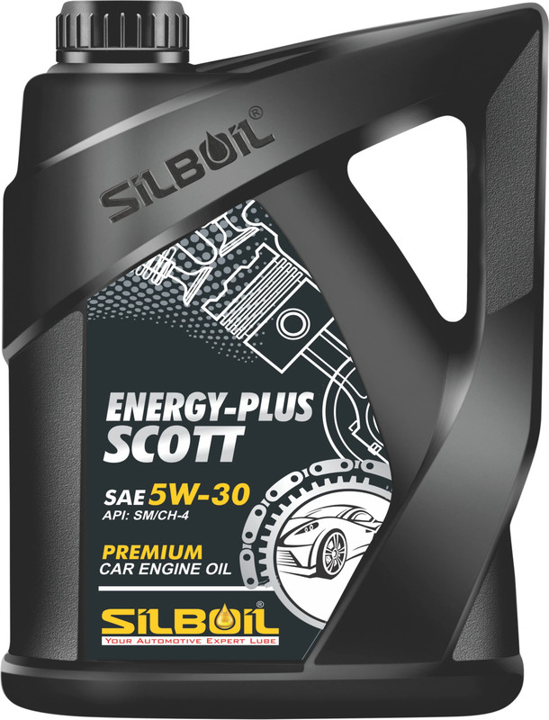 SILBOIL ENERGY PLUS SCOTT SAE 5W-30 ( API: SM/CH-4 Cetified ) Premium Full-Synthetic Engine Oil(3.5 L, Pack of 1)