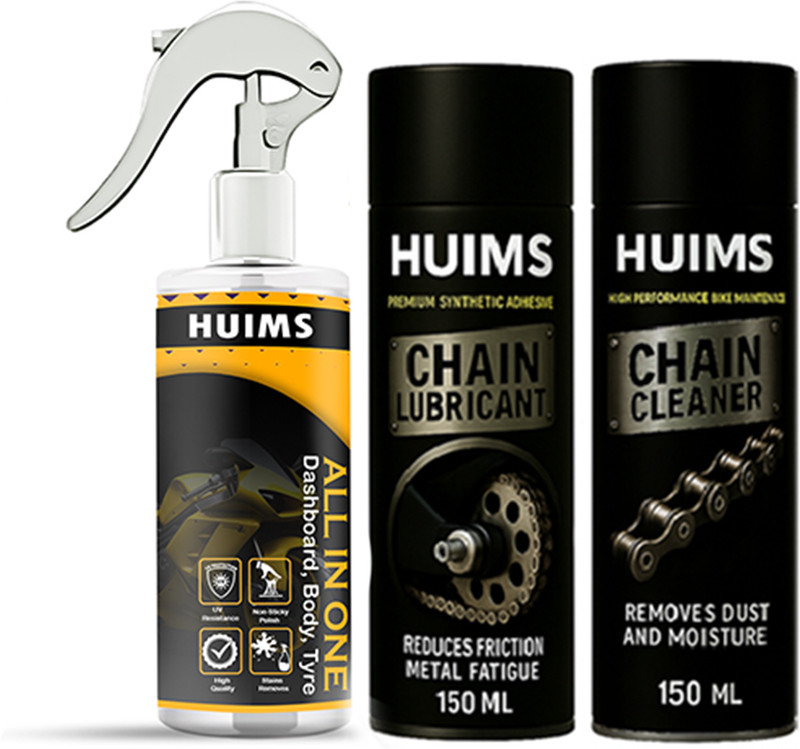 Huims Bike Chain Lubricant and AE_3 Chain Cleaner Spray 550 ML Chain Oil(550 ml, Pack of 3)