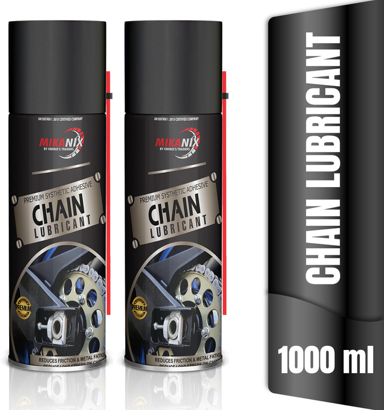 MIKANIX Premium Bike Chain Lube / Lubricant Spray Cleaner For All Chain Types | Rust & Corrosion protection | Prevents Chain Breakage | Noise Chain Oil(1000 ml, Pack of 2)