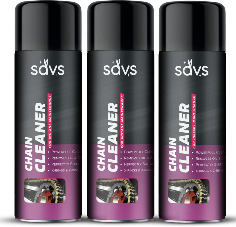 SAVS 150ML Bike Chain Cleaner Pack of 3 | Powerful Degreaser Spray | Removes Dirt, Grease & Oil | Deep Cleaning Formula Chain Oil(450 ml, Pack of 3)