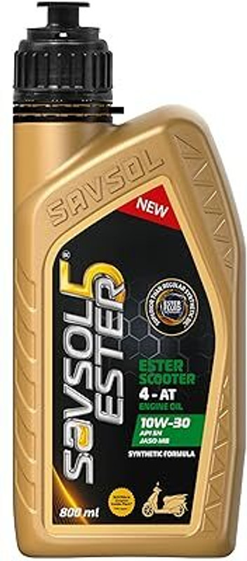 Savsol ESTER5 ESTER SCOOTER 4-AT 10W-30 ESTER5 ESTER SCOOTER 4-AT 10W-30| Synthetic Oil for Scooters Full-Synthetic Engine Oil(800 ml)