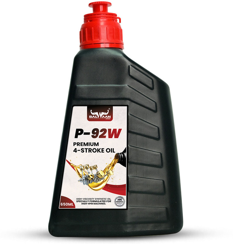 Balwaan Krishi P-92W Premium 4-Stroke Oil, High Heat Stability, Rust Guard, All Weather Protection Heavy Duty Engine Oil(650 ml)