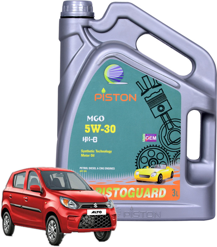 piston 5W30 MGO API SN For Maruti Suzuki Alto PIST0002 Synthetic Blend Engine Oil(3 L, Pack of 1)