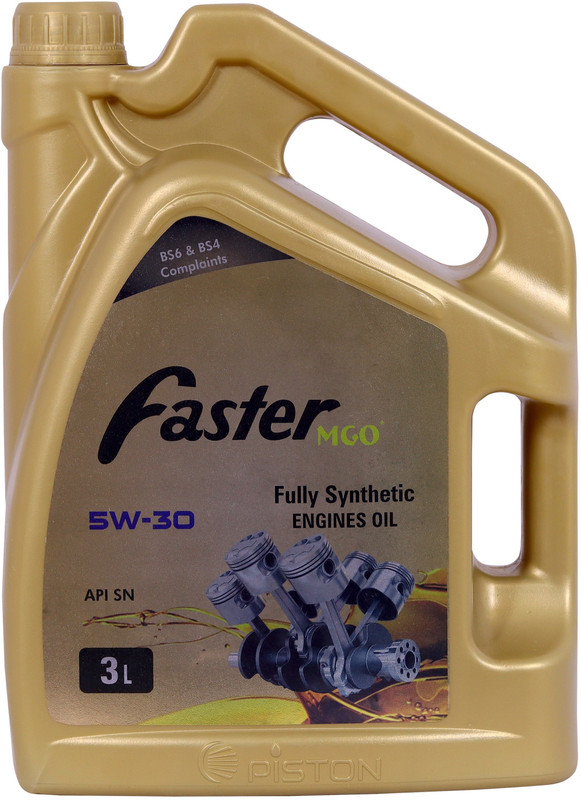 piston Faster 5W-30 API SN For Petrol,Diesel & CNG cars Full-Synthetic Engine Oil(3 L, Pack of 1)