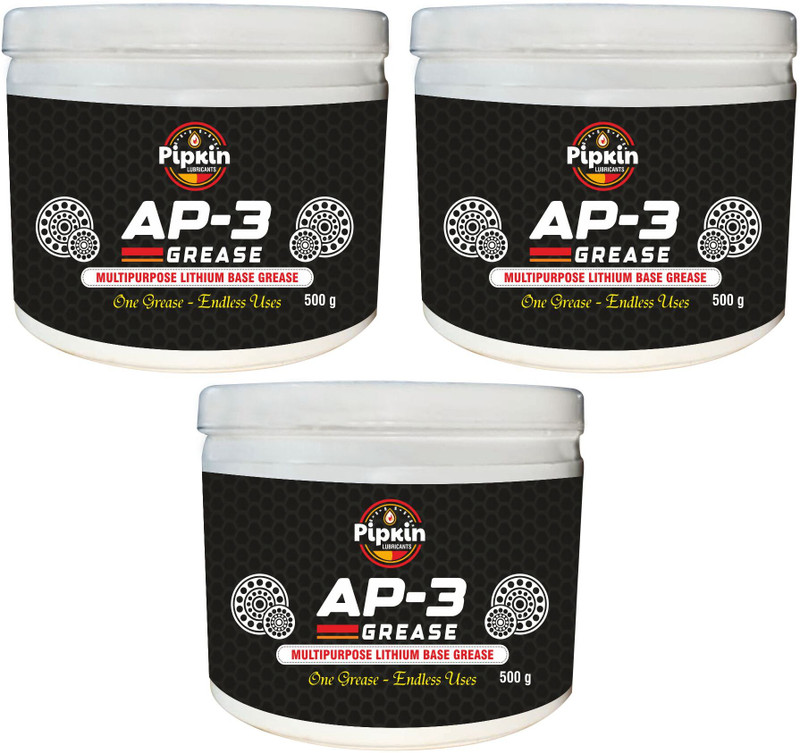 PIPKIN AP-3 GREASE 500g | Multipurpose, All Purpose, Lithium Base Grease for Car, Bike Chain Lube | Long Lasting Lubricant For Buse, Truck, 2 Wheeler, 3 Wheeler Grease(1500 g, Pack of 3)