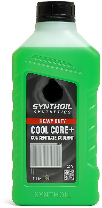 SYNTHOIL SYNTHETICS HEAVY DUTY COOL CORE + CONCENTRATE GREEN COOLANT FOR CARS RADIATORS (GREEN) Coolant(1000 ml)