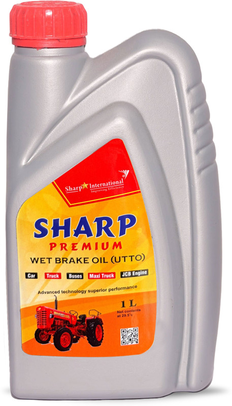 sharp international SHARP Premium Wet Brake Oil (UTTO) – 1 Litre Universal Tractor Transmission Oil For Wet Brake Systems Hydraulic for Tractor, JCB, Truck & Agricultural Machinery Transmission Oil(1 L, Pack of 1)