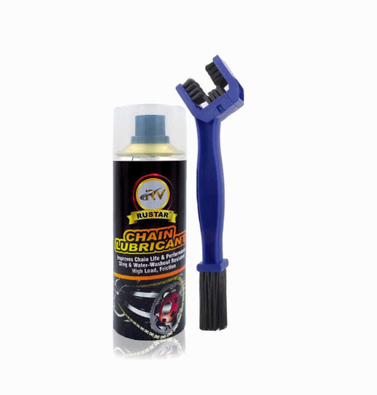 RUSTAR Bike Chain Lubricant Spray with Chain Cleaning Brush |Boost Bike Performance| Extend the Life of Chain| Chain Oil(150 ml, Pack of 2)