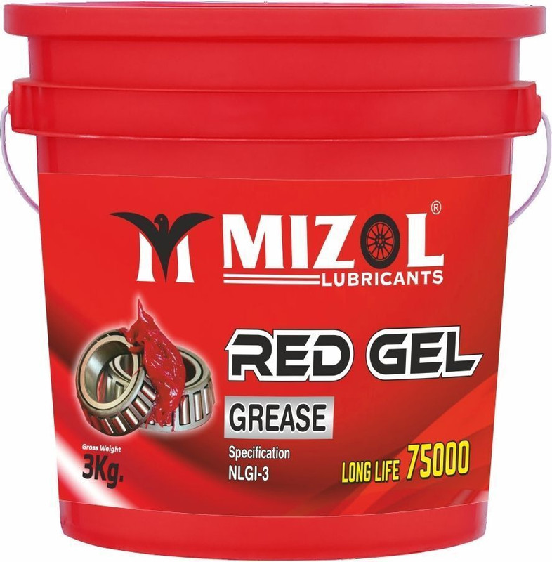 Mizol New Premium_Quality 3kg Calcium Based Red Gel Calcium Wheel Bearing Grease(3 kg, Pack of 1)