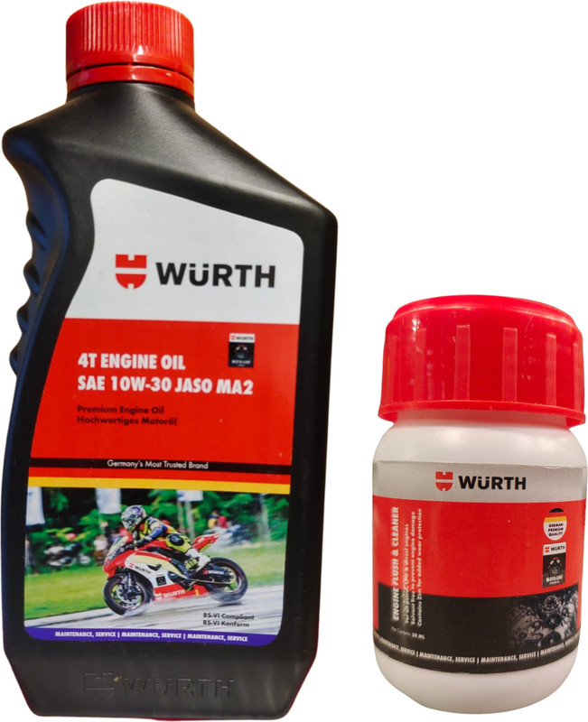 Wurth SAE 10W-30 BS-VI & ENGINE FLUSH & CLEANER 50ML -_nx Heavy Duty Engine Oil(1050 ml)