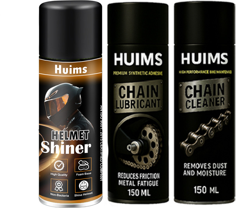 Huims Chain Cleaner, Lubricant, and AE_32 Bike Shiner 450 ML Chain Cleaner, lube,& bike shiner (3 pcs) Chain Oil(450 ml, Pack of 3)