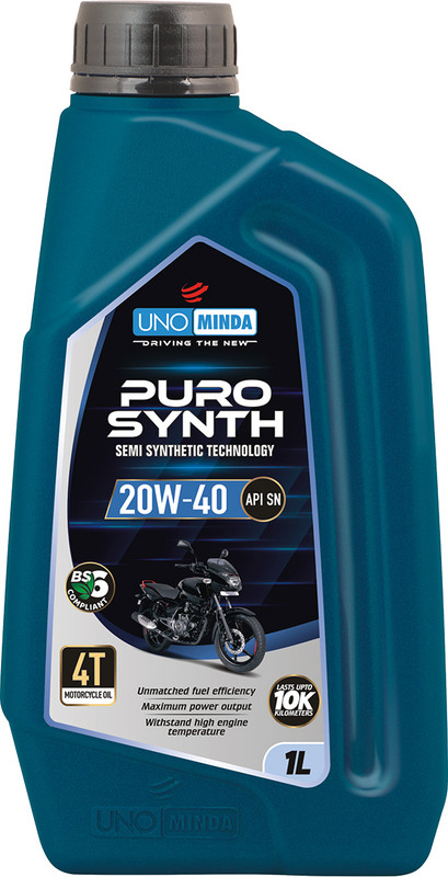 UNO MINDA Purosynth 20W-40 Synthetic Blend Engine Oil(1 L, Pack of 1)