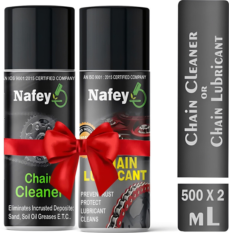 NAFEY Chain Cleaner and Chain Lubricant Motorcycle and Bicycle Chain Clean Best Quality Chain Oil(1000 ml, Pack of 2)