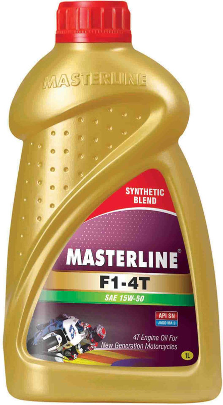 MASTERLINE LUBRICANTS F1 4T 15W-50 Synthetic Blend Engine Oil(1 L, Pack of 1)