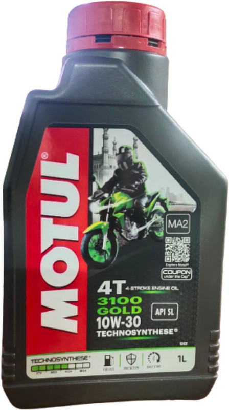 MOTUL 4T 3100 GOLD 10W-30 1LTR Synthetic Blend Engine Oil(1 L)