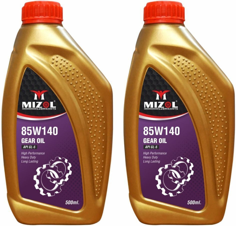 Mizol New Premiuim 500ml Combo Of 85W140 API GL-5 High Performance Gear Oil(500 ml, Pack of 2)