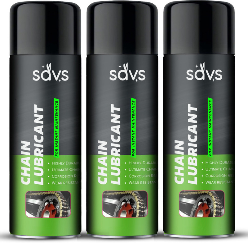 SAVS 150ML Bike Chain Lube Pack of 3 | Heavy Duty Lubricant Spray | Smooth & Silent Ride | Long Lasting Protection Chain Oil(450 ml, Pack of 3)