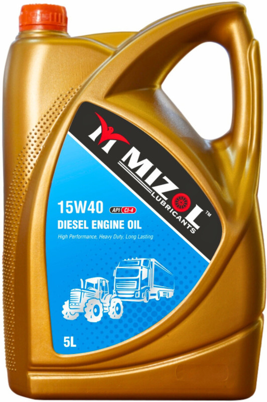Mizol 5L New_High Quality 15W40 API CI-4 Heavy-Duty Diesel Mineral Engine Oil(5 L, Pack of 1)