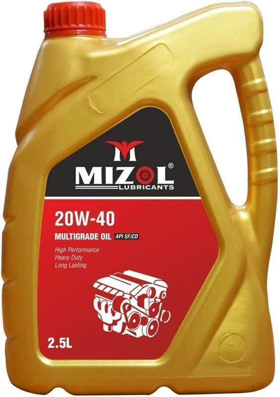 Mizol New_Premium Quality 2.5L 20W40 API SF/CD Long-lasting Multi-Grade Engine Oil(2.5 L, Pack of 1)