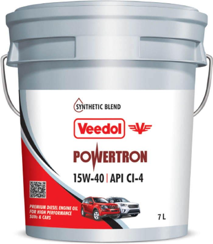 Veedol Powertron 15W40 CI-4 Synthetic Blend Engine Oil(7 L, Pack of 1)