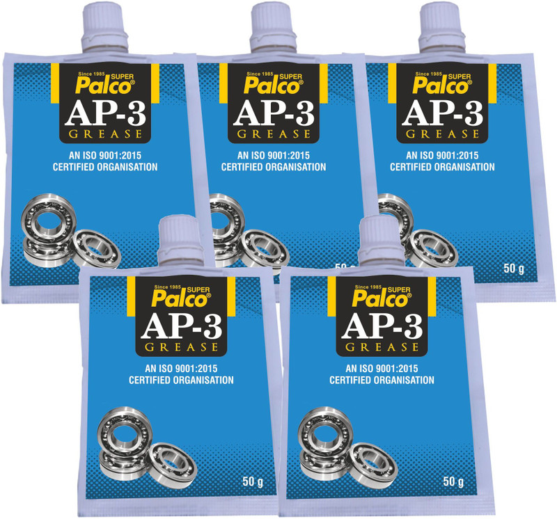 PL SUPER PALCO AP-3 GREASE Pouch 50g | Multipurpose Water Resistant & Bearing Lithium Base Anti Corrosion Grease for Car, Bike Chain Lube | NLGI-3 Long Lasting Lubricant Grease(250 g, Pack of 5)
