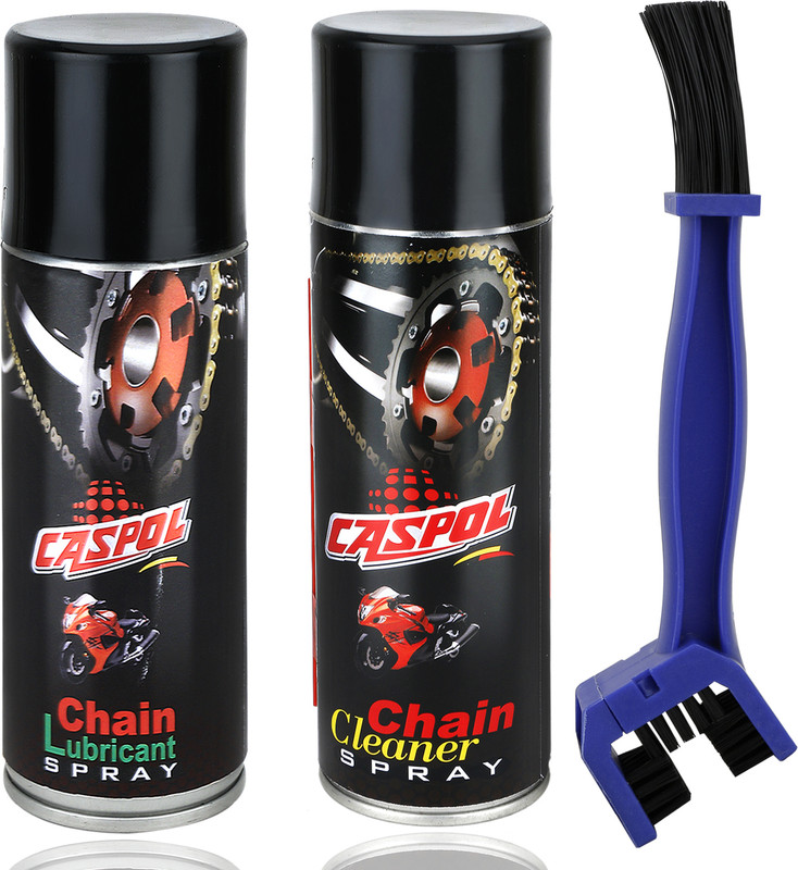 Caspol TALUB1 Chain Lube and Chain Cleaner Spray with Chain Cleaning brush Chain Oil(800 ml, Pack of 3)