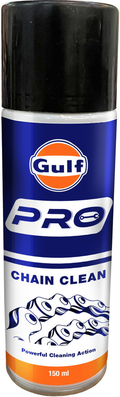 Gulf PRO CHAIN CLEAN Fast Degreasing Formula Chain Cleaning Solution | Compatible with O, X, Z-Ring Chain Oil(150 ml)