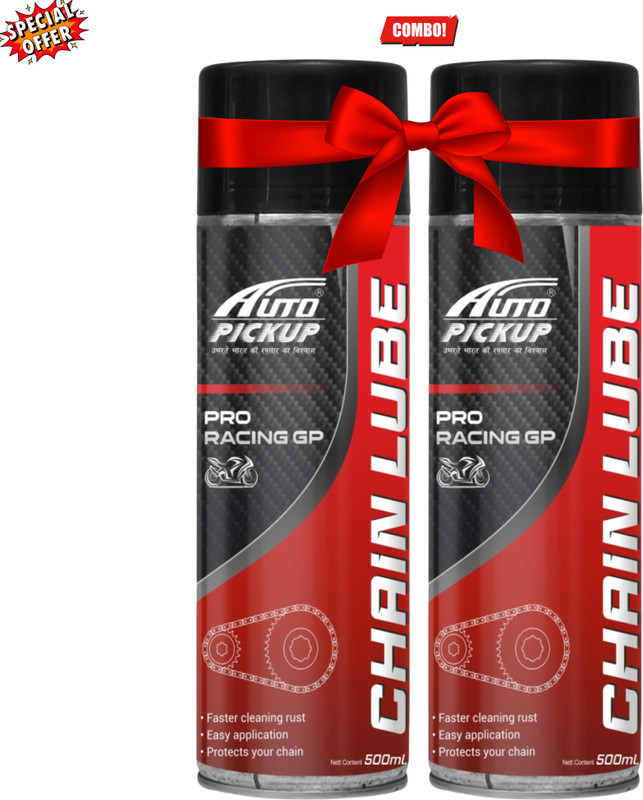 AUTO PICKUP Combo of 1+1 Bike Chain Lube For All Chain Type Premium Quality Chain Lube Spray Chain Oil(1000 ml, Pack of 2)