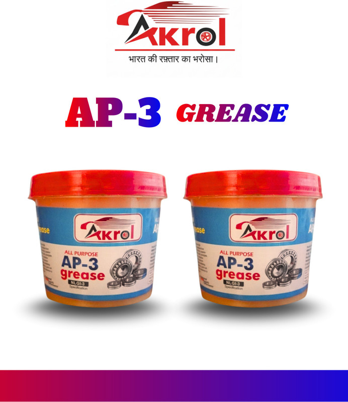 AKROL Combo Pack 1+1 Premium quality All Purpose AP-3 Highy Tempreature Grease(200 g, Pack of 2)