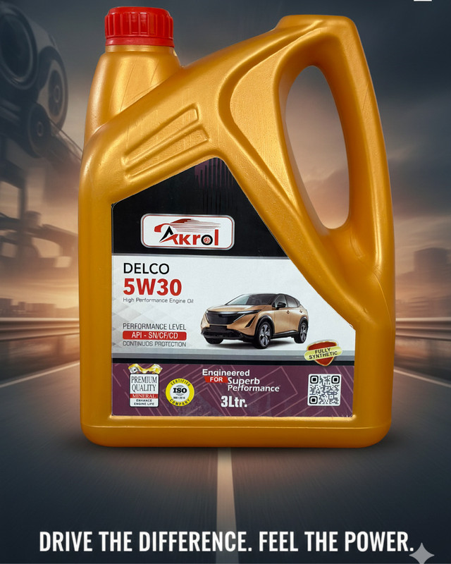 AKROL DELCO 5W30 API-SN/CF/CD For Car Synthetic Blend Engine Oil High Performance Engine Oil(3 L, Pack of 1)
