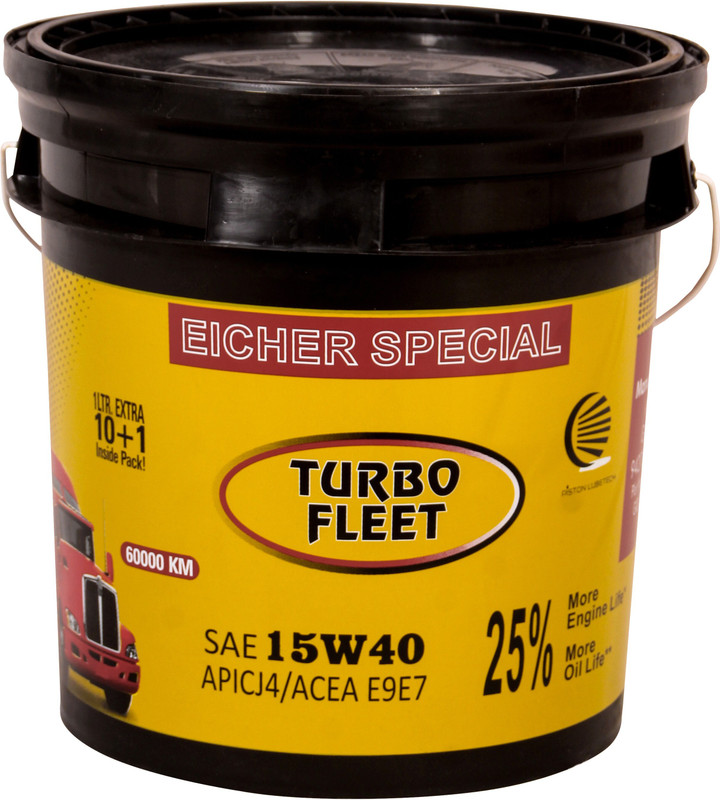 piston 15W-40 Eicher Special APICJ4/ACEA E9E7 11 L-P1 Synthetic Blend Engine Oil(11 L, Pack of 1)
