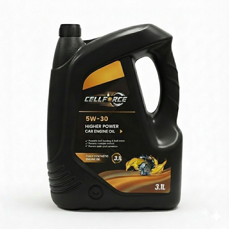 CELLFORCE 5W-30 Synthetic API SN Car Engine Oil Petrol Diesel CNG Compatible- Engine Protection | High-Mileage Engine Oil(3.1 L, Pack of 1)
