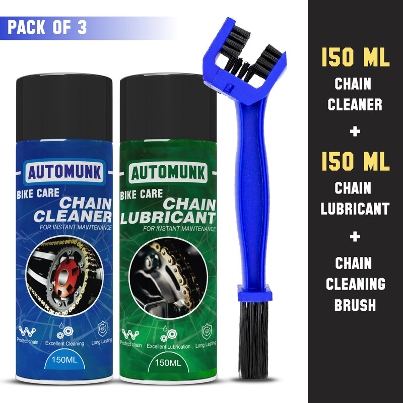 automunk Bike Chain Lubricant And Chain Cleaner Spray With Cleaning Brush lubricant Chain Oil(300 ml)