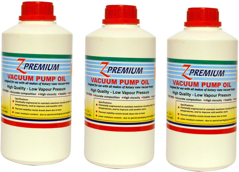 Z Premium Vacuum Pump OIL7584203 Vacuum Pump Oil – 1L | High-Performance Lubrication and Effective Sealing Hydraulic Oil(3 L, Pack of 3)