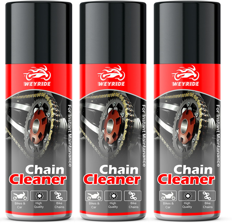 Weyride Bike Chain Cleaner Degreaser Spray For Motorbike & Bicycle W_e2 Chain Cleaner Shines & Protects Chain Oil (150ml Each) Chain Oil(450 ml, Pack of 3)