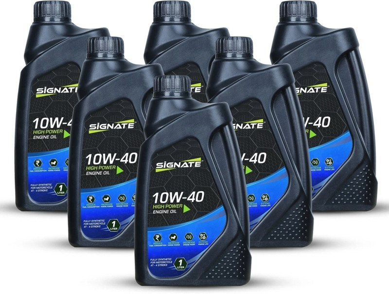 Signate 10w-40 New Fully Synthetic API Ready Car Engine Oil for Ultra Smooth Drive High Performance Engine Oil(1 L, Pack of 6)